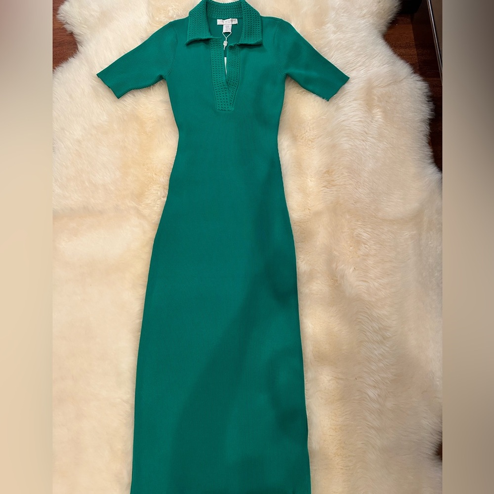 Beautiful  midi green knit dress by Caroline Constas